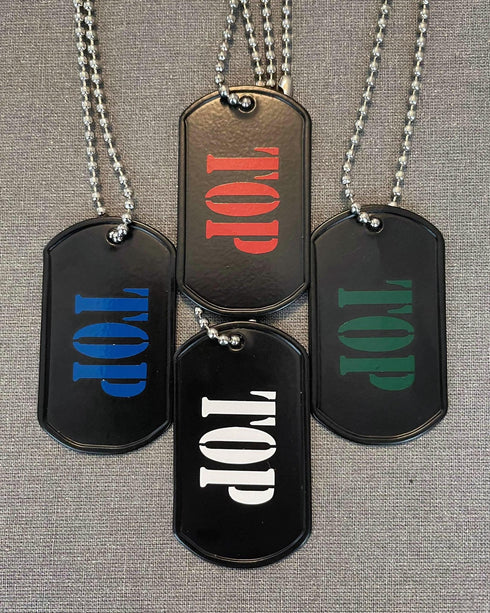 Vinyl Print Metal Tag - "TOP"